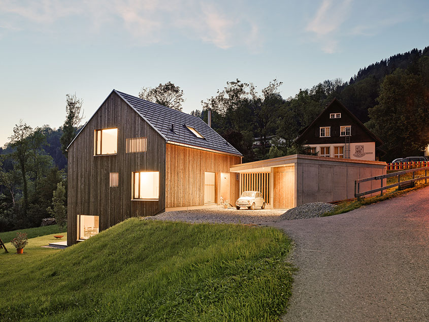 Einfamilienhaus aus Holz in Dornbirn-Gütle