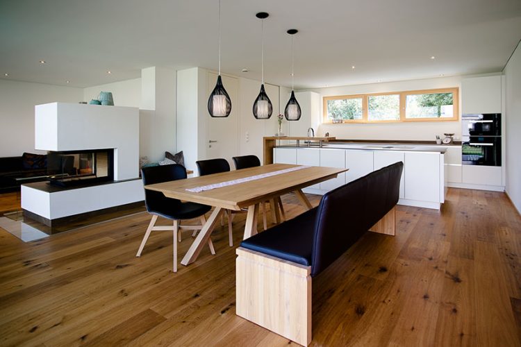 Holzhaus Basic – Einfamilienhaus – Küche und Wohnbereich